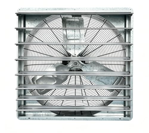 iLIVING 30" Smart Wall Mounted Shutter Exhaust Fan, 5088 CFM, 12-Speed, WiFi App Control Ventilation for Garages, Warehouse, Barn, Greenhouses, Auto Temperature Humidity Control, BLDC Motor, Hardwired - size: 30-inch