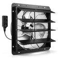 VEVOR 18 inch Shutter Exhaust Fan Wall-Mount Variable Speed Temperature, Automatic Louvers Sturdy Steel Housing, Low Noise, Ventilation and Cooling for Attic, Garage, Barn, Greenhouse, Workshop - size: 18 Inch