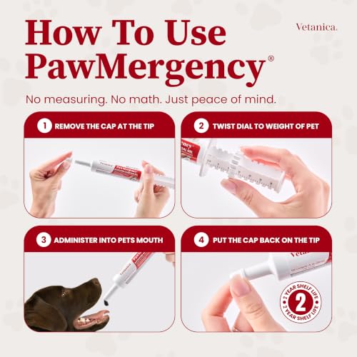 PawMergency – Activated Charcoal First Aid Kit Emergency Rescue 3 Pack for Dogs, Cats, Puppy & Pet Poison Kit, Camping Survival Remedy Essential, Oral Anti Diarrhea Digestive Absorb Toxins - size: 60 - 90lbs (3 Tubes)