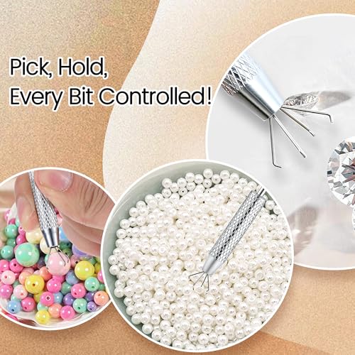GEMQUEEN Piercing Ball Grabber Tool, 14-20G Taper for Changing Jewelry | Surgical Steel Flat Back Earrings Threader Tool Insertion Pin, Body Piercing Kit for Ear Rook Conch Nose Lip Jewelry Removal - style: Ball Grabber Tool - 12cm