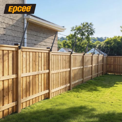 8-Pack Angle 25° Fence Post Extender, 31" Fence Barbed Wire Extend Arm，for Outdoor Fences to Increase Height, Protect Privacy and Pets Jumping Off (8, 31in-25°Angles - Wood Post) - size: 31in-25°Angles - Wood Post