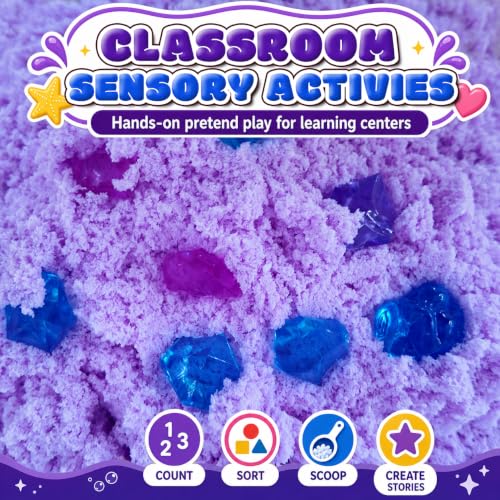 Purple Latex Unicorn Magic Space Theme Sensory Bin Filler | Fantasy Forest Princess Theme Galaxy Sensory Play for Imaginative Party Fun, Gift for Kids Ages 3+ - color: purple