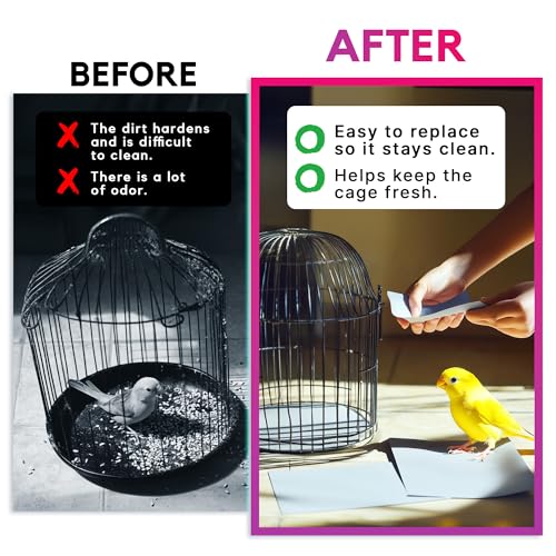 HA SHI Bird Cage Liners, 120 Disposable Newsprint Sheets, Unscented Paper for Pet Enclosures, Packing and Crafts (Standard (20" x 18")) | 120 unscented newsprint sheets, 20 x 18 in. Ink-free liners for bird cages and small pet enclosures. Trim to fit. - s