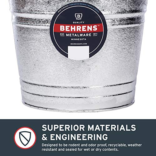 Behrens 1212 12-Quart Steel Pail - size: 12-Quart, style: Hot Dipped