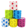 Stmandy Vet Tape wrap, wrap Bandage 2 inch 6 Rolls,Adhesive wrap Bandage for The Person or The Pets (cat,Dogs,Horse and Other Animal) who was injure or Have Wounds (Cartoon 6pcs) - size: 2 Inch (Pack of 6)