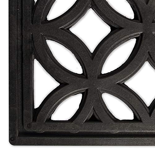 DII Rubber Doormats Collection All Weather, 18x30, Lattice - color: Lattice, size: 1'6" x 2'6" (Rectangular)