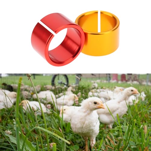 OTOTEC 24PCS Bird Leg Bands Aluminum 8mm Inner Diameter 9.5x9.5x6mm Compatible with Birds and Small Poultry