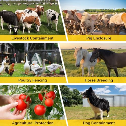 HOKENITY Electric Fence Wire 1650Ft 500M- 9 Stainless Steel Strands Polywire for Reliable Conductivity - Electric Fence Poly Wire for Portable Livestock Fencing - size: 1650 Feet/500 Meters(9 Stainless Steel)