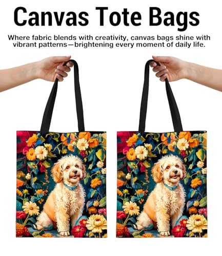 Vintage Botanical Animal Canvas Tote Bag for Women, Aesthetic Floral Animal Reusable Shoulder Bag for Shopping - color: 15