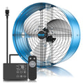 15 Inch Attic Fan with Thermostat and Remote Control | 1800 CFM Gable Vent Fan, Auto On/Off Based on Temperature, 2500 Sq Ft Coverage, 70W, 3 Speeds, 18-Hour Timer, Plug-and-Play