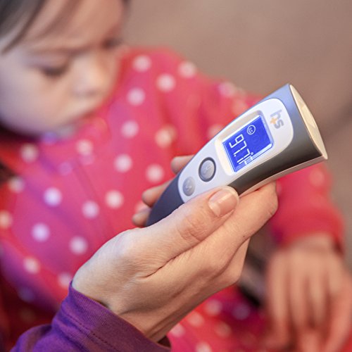 HealthSmart Digital Temporal Thermometer with No Contact Infrared Technology, Babies, Children or Adults, Test Temperature of Objects or Air with Alarm and Memory Function, FSA & HSA Eligible - style: Forehead