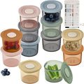 Moonkie Silicone Baby Food Containers | 4 oz Baby Food Storage Jars with Airtight Lids | Reusable Baby Food Jars, Freezer,Microwave and Dishwasher Safe, Perfect for Infant & Toddler - size: 12pack 4oz