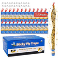 24 Pack Fly Strips Indoor Hanging Fruit Fly Trap Outdoor Sticky | Gnat Traps Fly Tape Fly Paper for Bug, Insect, Pest, Mosquito Fly Ribbon for Orchard Farm Garage Kitchen - size: 24 pack