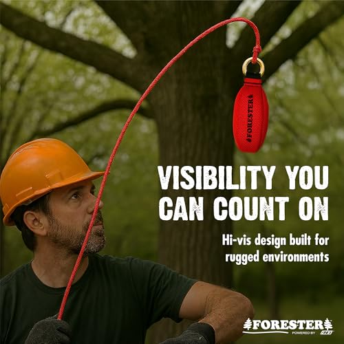 FORESTER Arborist Throw Line Kit | 15oz Throw Weight & 180ft Throw Rope | Pro Slick 100% Dyneema Throw Line Rope | Arborist Equipment for Tree Climbing - size: 15oz Throw Weight