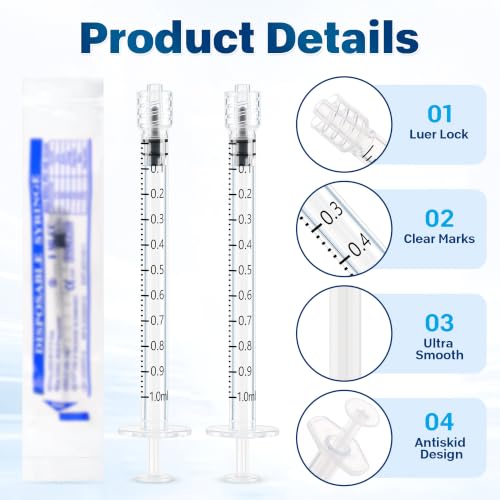 1ml Luer Slip Tip Syringe (No Needle) Individually Wrapped 100pcs
