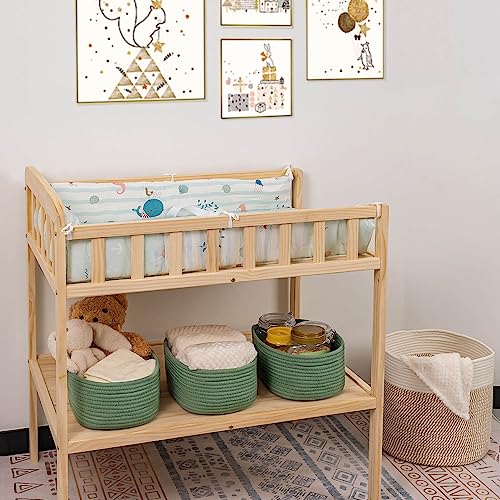 CubesLand Cube Shelf Closet Storage Rope Cotton Baskets Bins Set 2 | Woven Basket for Organizing/Storage,Long-lasting &Skin-friendly Toy Storage Basket Bin,Stylish Room Decor ,Green - color: Green, size: 2pcs-small basket