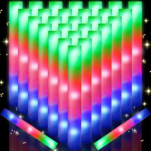 217 PCS Glow Sticks Bulk Party Pack, Foam Glow Sticks, Glow In The Dark Party Supplies, Foam Light up Sticks with 3 Modes Colorful Flashing, Foam Glow Sticks Bulk for Wedding, Party, Birthday, Raves