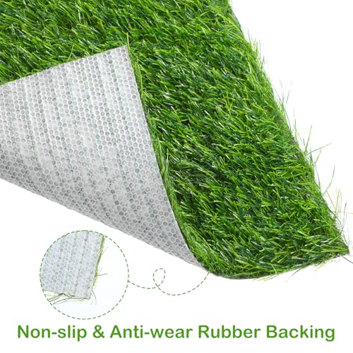 12Pack Chicken Nesting Pads, 12'x12' Nesting Box Pads Artificial Grass Washable Chicken Coop Bedding Laying Rug Fake Turf Mats Grass Carpet Garden Lawn for Hen & Small Pets (12PCS)