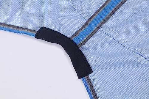 LEAFOREST Horse Mesh Fly Sheets - Lightweight Breathable Standard Neck | UV Protection Soft Sheet Blue, 69" - size: 69IN
