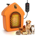 600W Outdoor Dog House Heater with Thermostat, 24-Hour Timer, 9.84ft Anti-Chew Cord, Overheat Protection, UL 499 & CSA C22.2 Certified, ECO Mode – Safe Pet Warmer for Chicken Coops & Kennels
