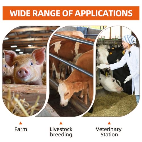 2Pcs Reusable Goat Drench Syringe with 2 Detachable Metal Drench Nozzles | Adjustable Dosage Drench Gun for Sheep, Pig, Cattle, Dog, Cat, Goat Feeding,Livestock Supplies 10ml and 20ml