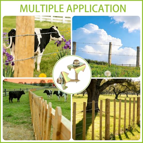 170 Pcs 1.5 Inch Fence Staples for Wire Reusable Barbed Fence Fasteners Nails with Storage Bucket for Mesh and Woven Fencing, Metal Grid, Softwood, Quick Installation with Electric Drill - size: 1.5 Inch