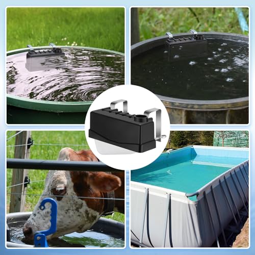 Cinnvoice 2 Pcs Water Trough Float Valve Stock Tank Float Valve Controlled Livestock Water Level Monitors Adjustable Automatic Cattle Supplies for Pond Farm Goat Horse Pool