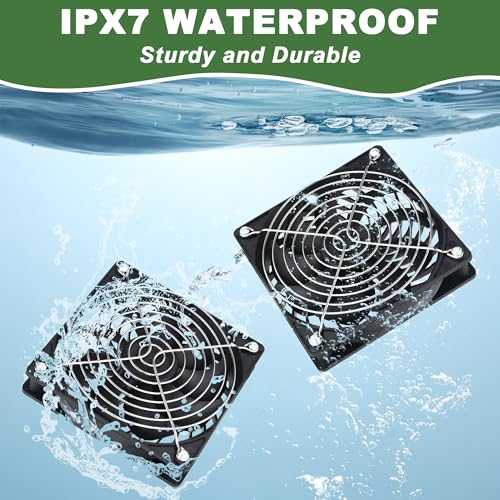 Solar Fan, 30W Solar Powered Fan, Solar Panel Fan Kit, IPX7 Waterproof Fans Exhaust Intake Mounting for Outside Greenhouse Shed Chicken Coop