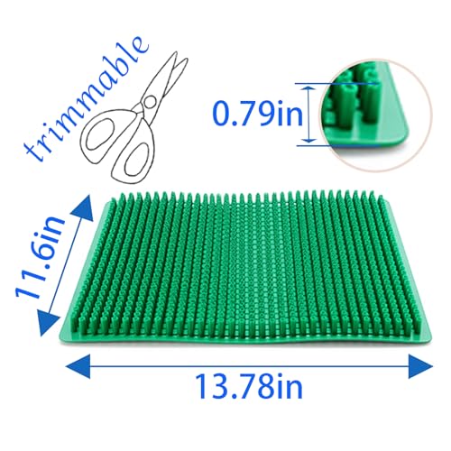 Chicken Nesting Box Pads 6 Pack, Washable Reusable Plastic Egg Laying Mats | Washable reusable plastic nest pads; grass-like texture stimulates laying; cut-to-fit any box; prevents cracking & mites; 6pk