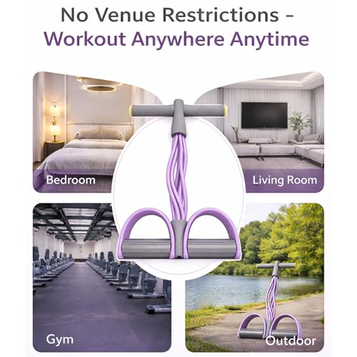 New 6-Tube Foot Pedal Puller Resistance Bands with Handle for Exercise | Multifunction Tension Rope, Elastic Yoga Pedal Puller for Home Fitness and Body Stretching