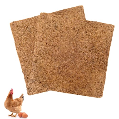 2 Pack Nest Box Pads Laying Hen Nesting Pads Brooder Pads Liners Excelsior Chicken Bedding for Chicks Chicken Nesting Boxes Laying Eggs Hens Nesting Box Ducks Poultry Birds