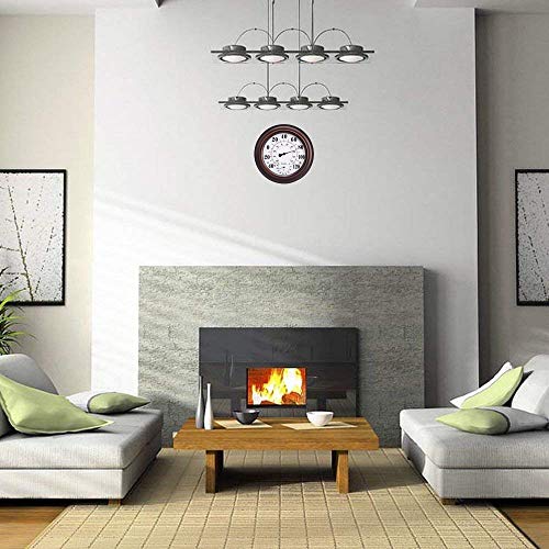 Indoor Outdoor Thermometer Hygrometer - 8" Bronze Steel Wall Thermometer Hygrometer for Patio, Wall or Decorative, No Battery Needed Hanging Thermometer
