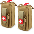 LIVANS IFAK Pouch, First Aid Medical Pouch for Emergency & Trauma Kits - color: Khaki-2 Packs