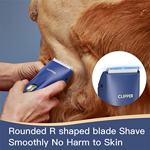 Dog Cat Home Hair Waterproof Clipper Wireless Dog Trimmer for Grooming,Blue,TS006 - color: Ts006-blue