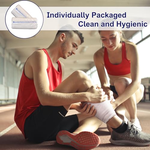 48 Pack Elastic Bandage Wrap 4” Bandage Wrap with Hook and Loop Closure on Both Ends Self Adhesive Bandage Wrap for Sports, Medical, and Injury Recovery - size: 4 Inch (Pack of 2)