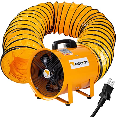 MOUNTO COMBO Heavy Duty Cylinder Fan with 25-foot Vinyl Hose (8inch) - size: 8inch