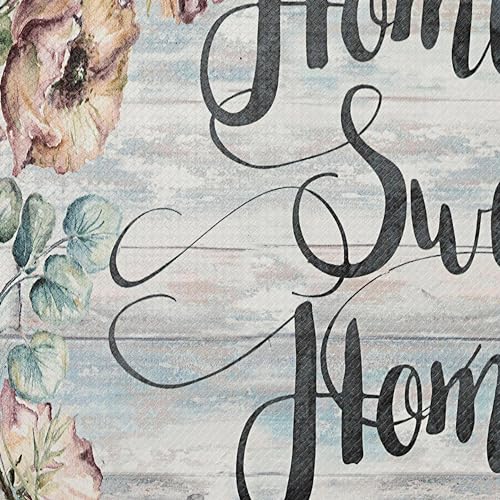 Home Dynamix Cozy Living Home Sweet Home Floral Runner Anti-Fatigue Kitchen Mat, Non-Slip Floor Mat, Padded Standing Desk Mat, Grey/Blue, 17.5"x30" - color: Grey/Blue, size: 18"L x 18"W x 0.5"Th