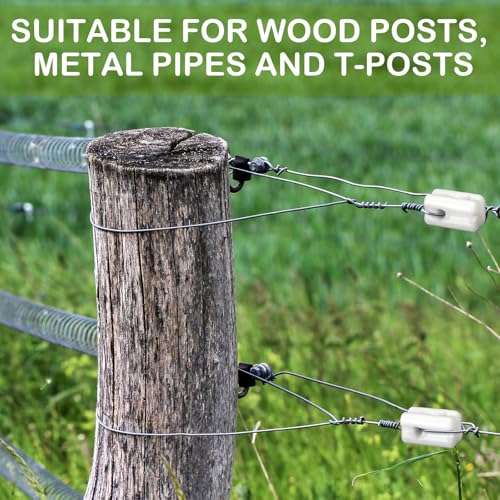 Honeydak 20 Pcs Ceramic Insulator Porcelain Insulator Heavy Duty Porcelain Bullnose Connector for Wooden Post Electrical Wire Post Wire Ground Farm Fencing Agricultural Supplies