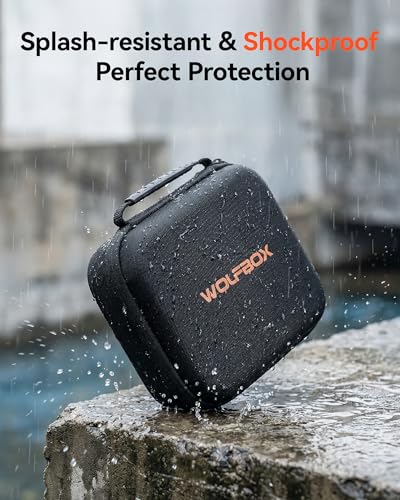 WOLFBOX Hard Carrying Case for MF200 Electric Air Duster [CASE ONLY, Device Not Included], Shockproof Travel Storage Bag for Compressed Air Blower & Accessories, Splash-Proof - size: SB200-MF200
