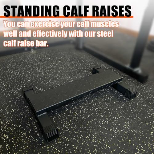 BLUSLM Steel Calf Raise Bar, Standing Machine for Stretching, Squat, Foot Stretch, Anti-Slip Solid Block (Calf Raise BAR 1)