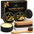 Feilove Leather Boot Care Kit Gift Set with Mink Oil, Saddle Soap, Horsehair Brushes, Applicators & Cloth for Cowboy Boots, Work Boots, Saddles & Tack