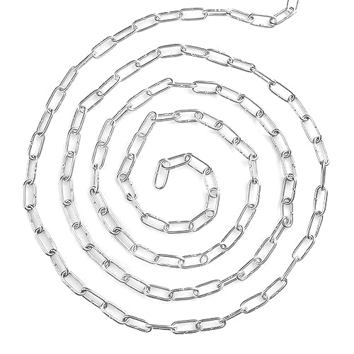 39Ft Stainless Steel Chain, 1/8 inch Heavy Duty Chain, Hanging Chain for Hanging Clothing?Decorations?Chair, securing Gates and Fences, anchoring Camping Equipment and More.by Genhakon - size: 39Ft 1/8 inch