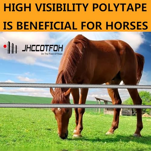 Electric Fence Polytape, 5 Strands of Electrical Conductors Poly Electric Fence Tape, 656 Feet Roll