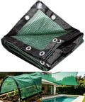 70% Green Shade Cloth with Grommets, 8 FT X 10 FT UV Blocking Mesh Tarp | Heavy Duty Shade Cover for Garden,Patio, Plant Cover, Tomatoes, Barns Kennel, Greenhouse - size: 8FT X 10FT