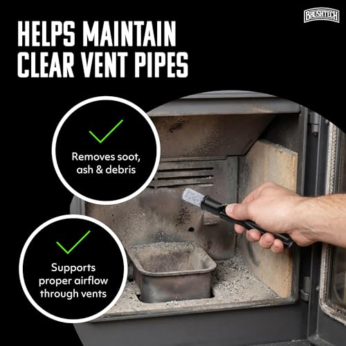 BRUSHTECH – Brushtech – Pellet Stove Cleaning Brush for 3" Vent Pipes Kit - Black