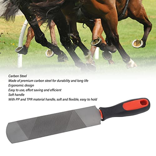 8 Inch Hoof Rasp,Hoof Rasp Horseshoe File With Rubber Handle, Carbon Steel Farrier Tool, Suitable ,Horse Rasp For Horse Goat Cow Donkey Animal Hooves, Strong, Ergonomic Trimming
