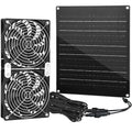 Solar Fan, 30W Solar Powered Fan, Solar Panel Fan Kit, IPX7 Waterproof Fans Exhaust Intake Mounting for Outside Greenhouse Shed Chicken Coop