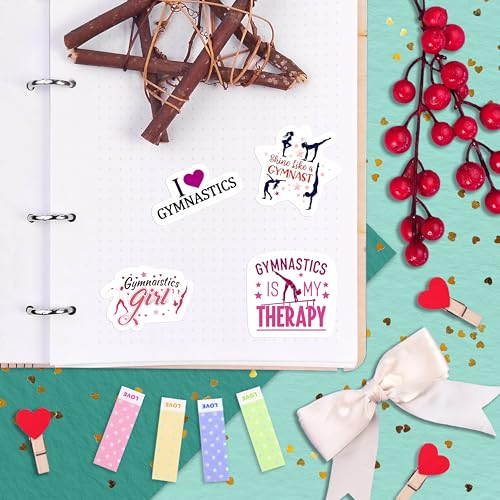 100Pcs Gymnastics Stickers for Girls for Water Bottle, Phone, Laptop - Gymnastics Party Supplies & Gifts - Sport Girl Stickers - Gift for Women & Men - color: Gymnastics Stickers
