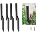 Colinktool 4Pack Fence Post Repair Stakes Kit, Heavy-Duty Metal Fence Post Repair Anchor, Decking Posts, Support 4x4/6x6 Garden Broken Wood Fence Post