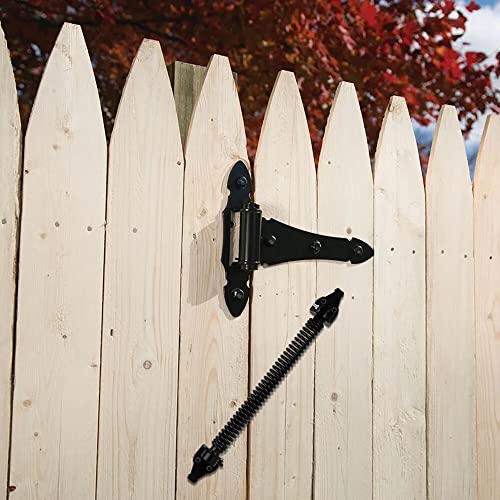 14" Gate Spring Self Closing, Adjustable Spring Gate Closer, 1pcs | Automatic Metal Gate Closure Hardware swinging door spring with Adjustable Tool for Wooden and Vinyl Fence